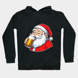 Santa Claus Drinking Beer Hoodie